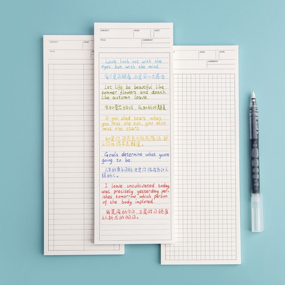 Meal Plan Notepad - Bloc-notes long non collant simple, cadeau