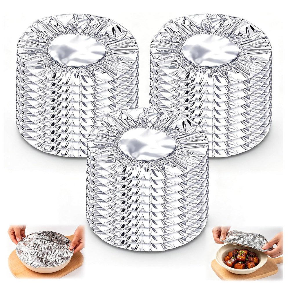 Meal Prep Plan - Couvre-aliments réutilisables en aluminium, couvercles isolants