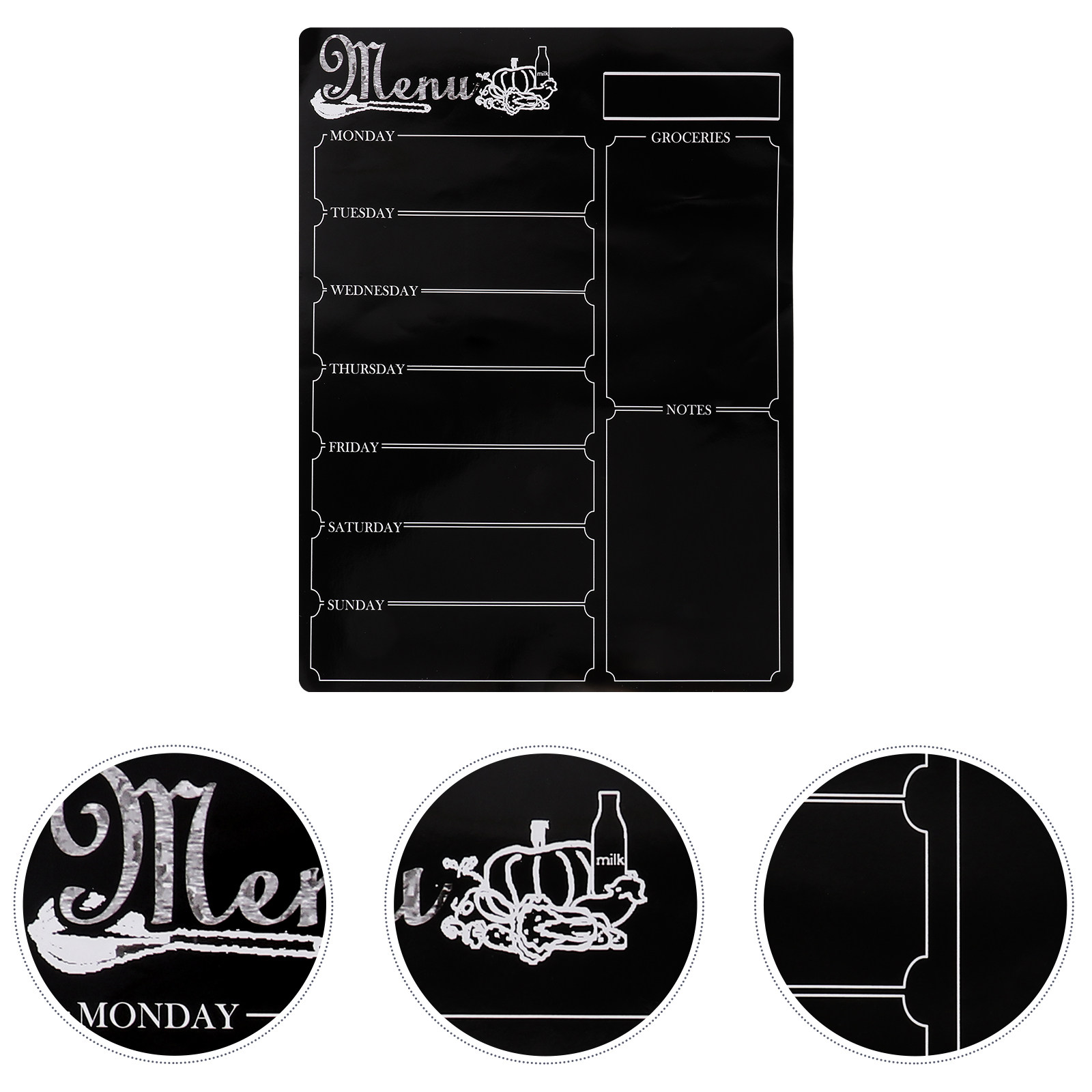 Meal Plan Notepad - Bloc-notes magnétique pour planificateur de repas