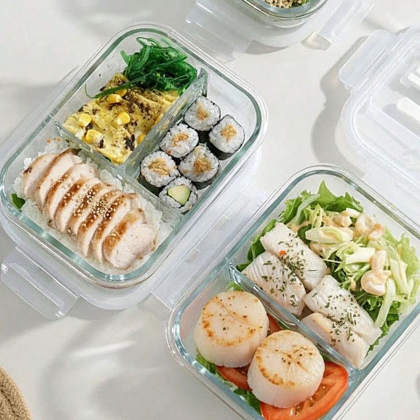 Meal Prep Plan - Récipient de stockage alimentaire en verre