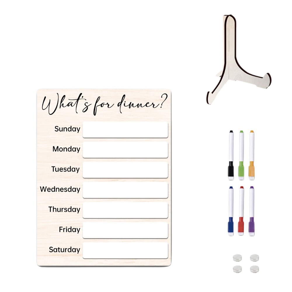 Meal Prep Plan - Planificateur de repas magnétique multifonctionnel pour