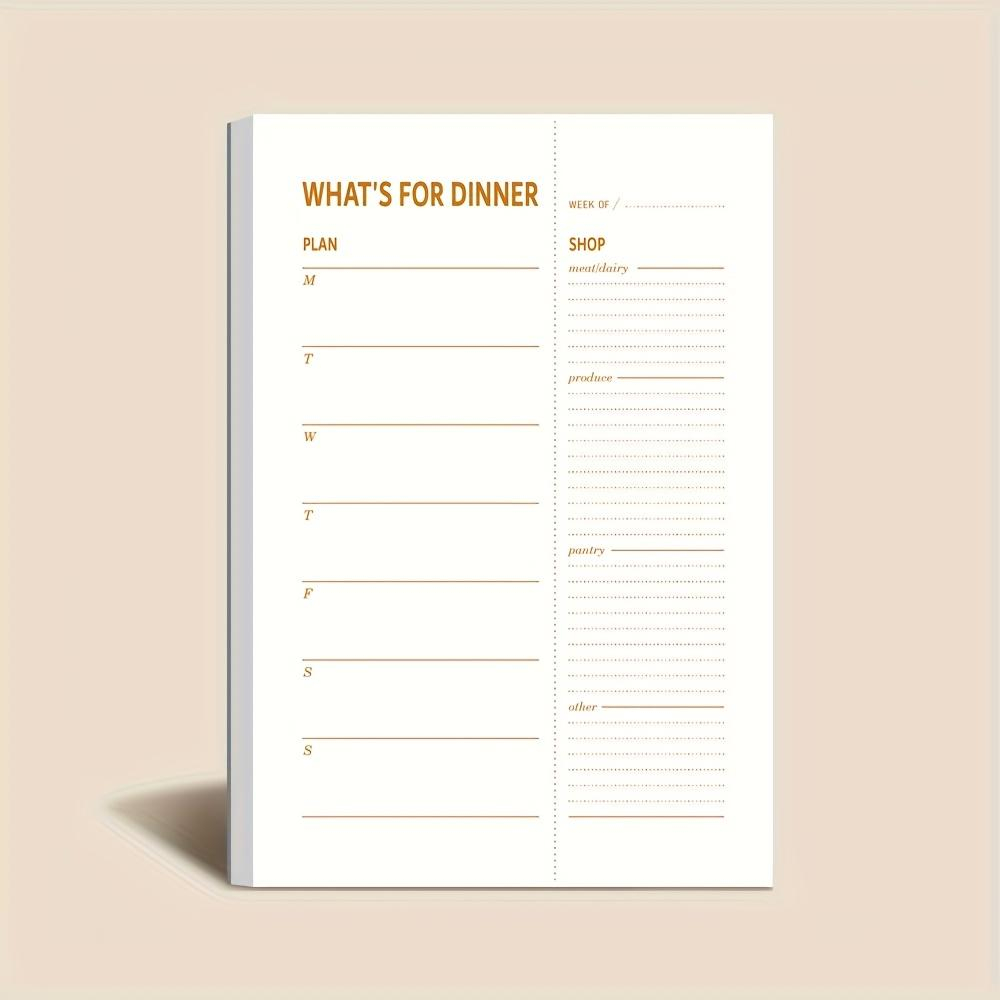 Meal Prep Plan - 1 carnet de planification alimentaire quotidienne,