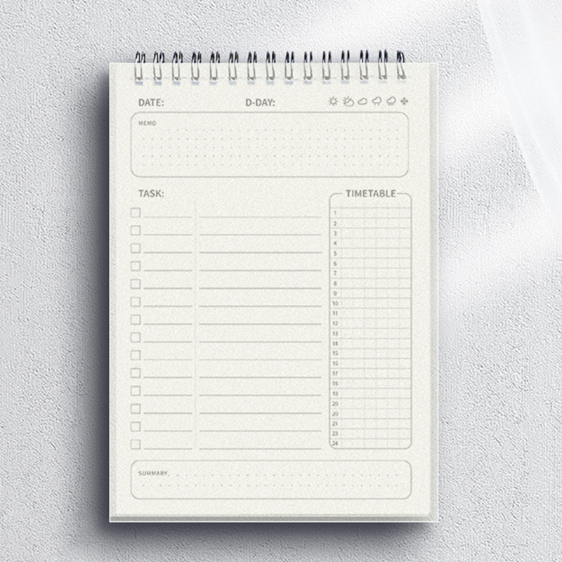 Meal Plan Notepad - Carnet notes hebdomadaire quotidien, couverture en