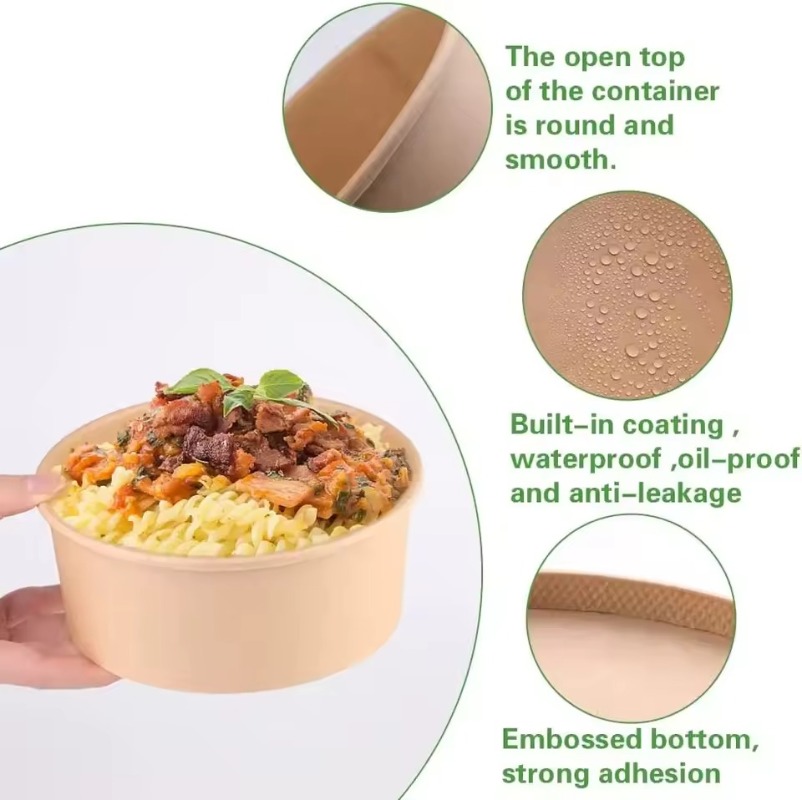 Bols ronds en papier Kraft, bo - Meal Prep Noodles avis et prix