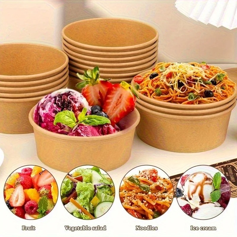 Bols ronds en papier Kraft, bo - Meal Prep Noodles avis et prix