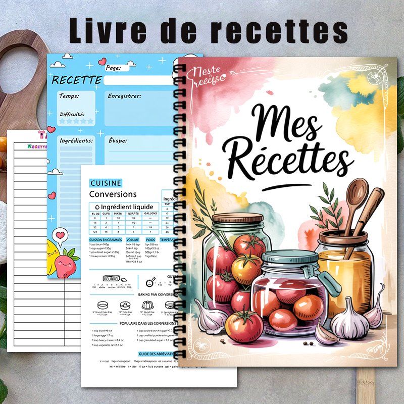Carnet de recettes spéciales f - Meal Plan Notepad avis et prix
