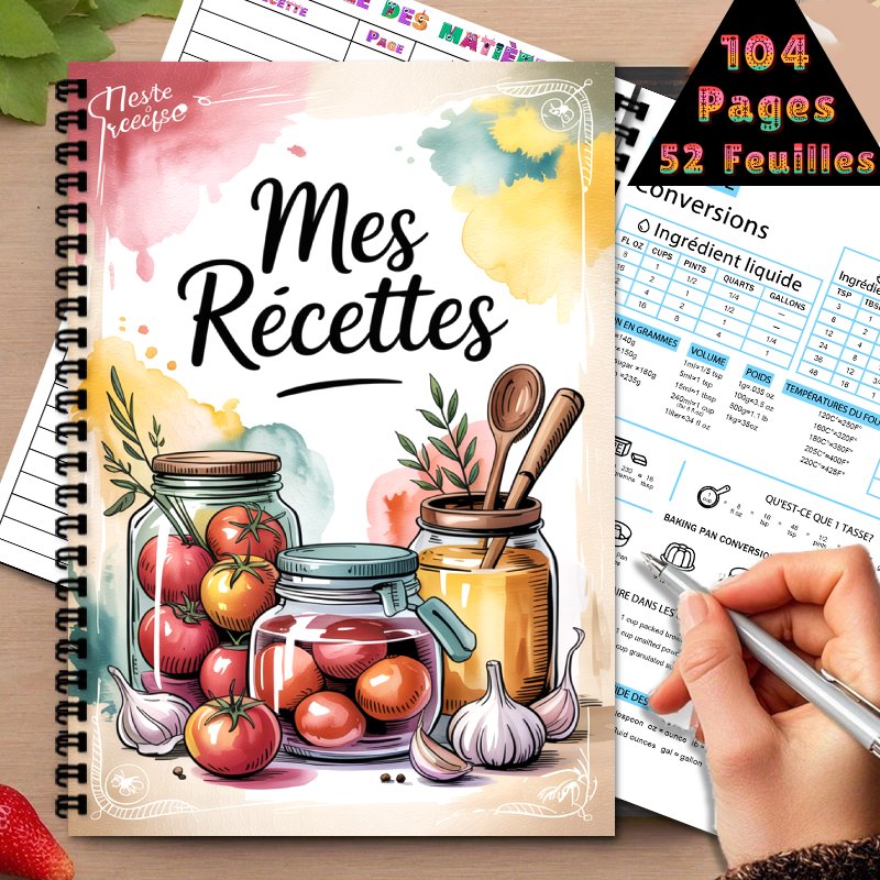 Carnet de recettes spéciales f - Meal Plan Notepad avis et prix