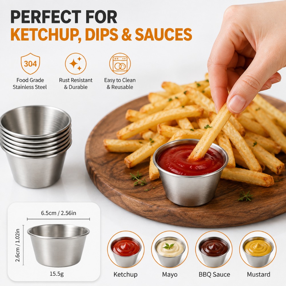 Mini coupelles à sauce en acie - Sauce Dipping Cup avis et prix