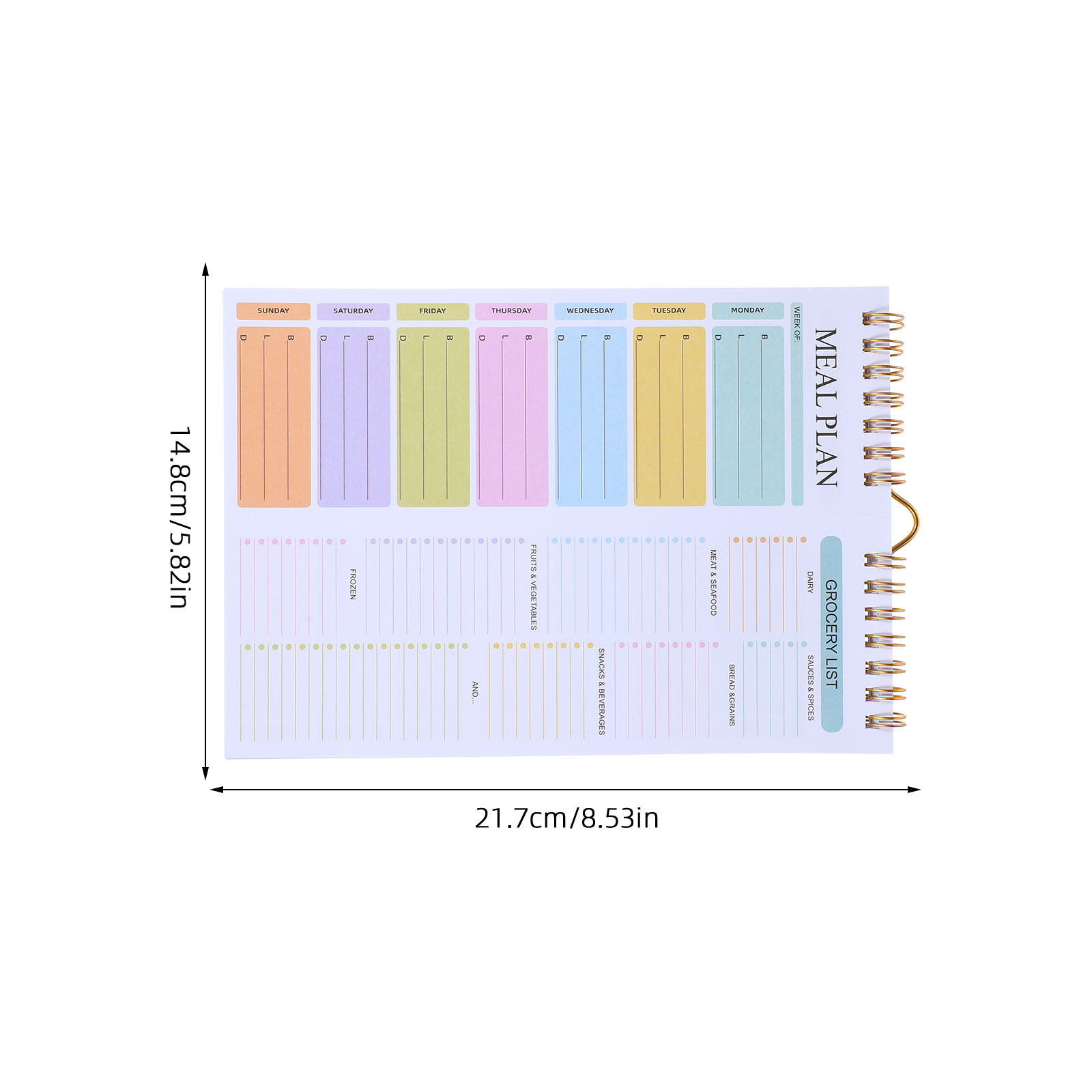Carnet de planification repas  - Meal Plan Notepad avis et prix