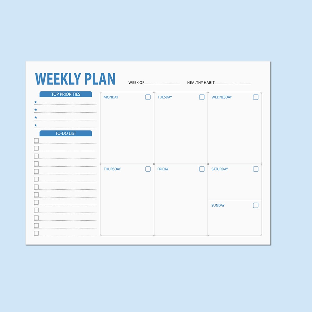 Planificateur de tâches large  - Meal Plan Notepad avis et prix