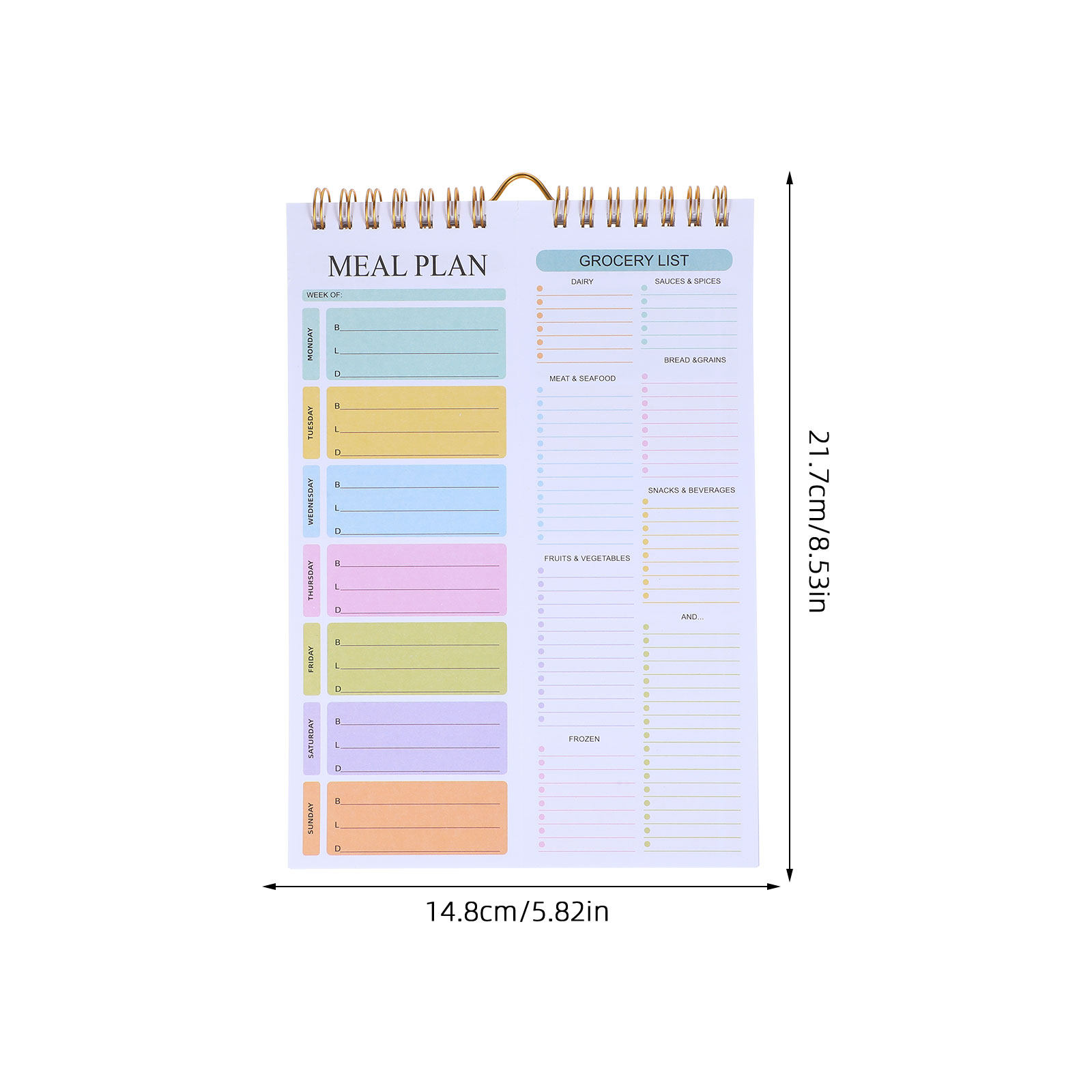 Carnet de planification hebdom - Meal Plan Notepad avis et prix