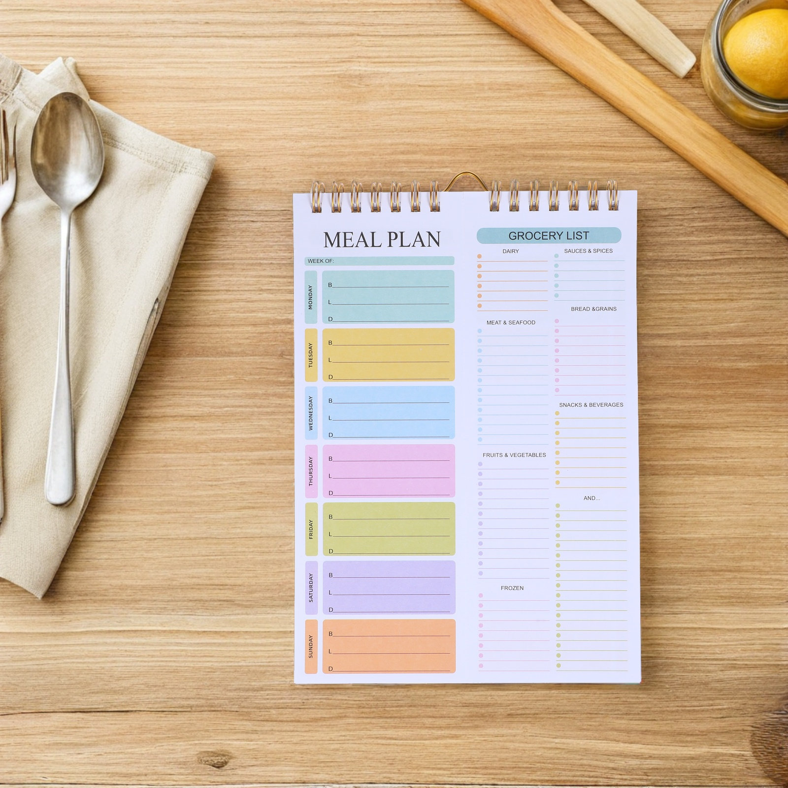 Carnet de planification hebdom - Meal Plan Notepad avis et prix