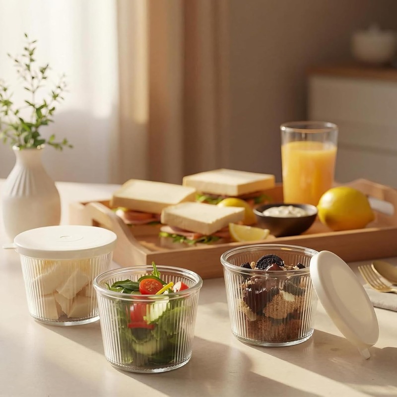 Petit bol en verre avec couver - Sauce Dipping Cup avis et prix