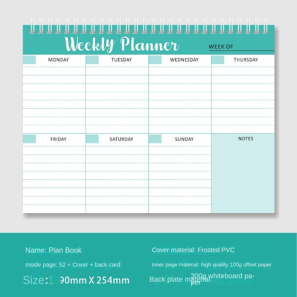 Planificateur de tâches large  - Meal Plan Notepad avis et prix